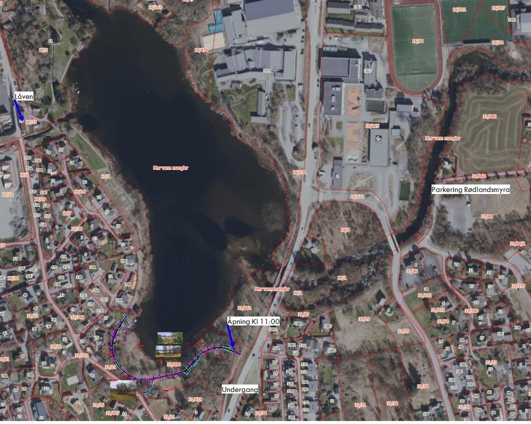 kart som viser oversiktsbilde av krossvatnet og området rundt - Klikk for stort bilde